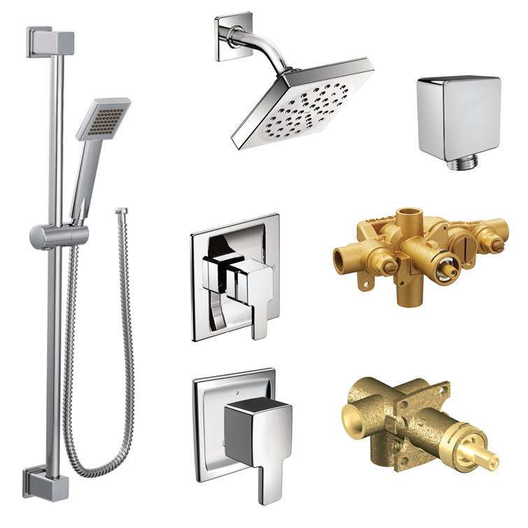 Moen 90 Degree Volume Control Complete Shower System with Roughin